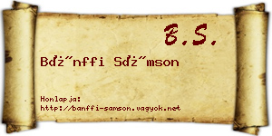 Bánffi Sámson névjegykártya